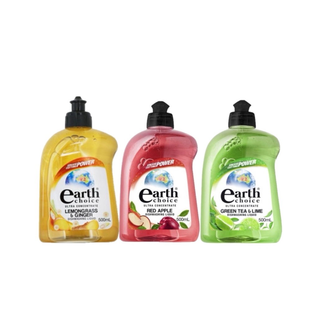 [แพ็ก 3 ขวด] เอิร์ธช้อยส์ อัลตร้าคอนเซ็นเทรด เลมอนกราส แอนด์ จินเจอร์ + เรด แอปเปิ้ล + กรีนที แอนด์ ไลม์ดิชวอชชีง ลิควิด
