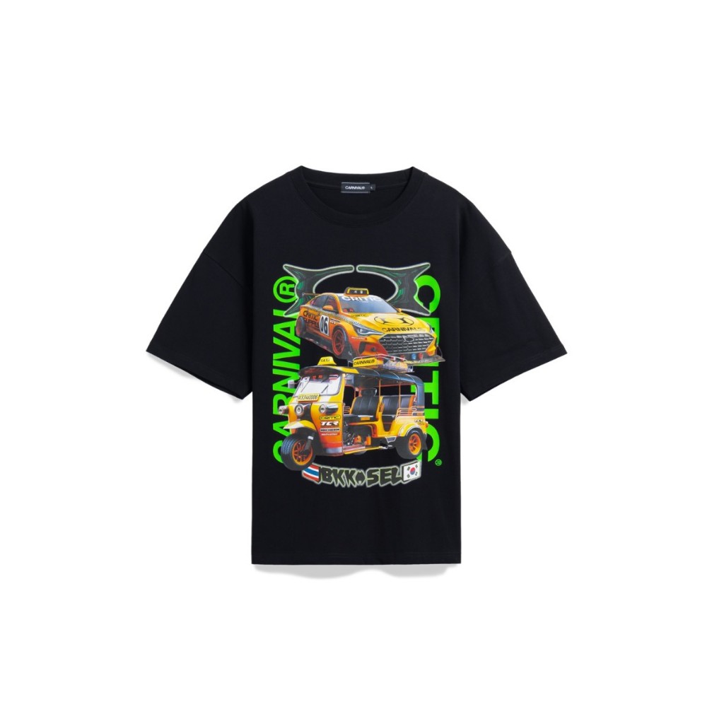 CARNIVAL CNVXCRIT002BK CRITIC BKK TO SEOUL OVS T-SHIRT BLACK