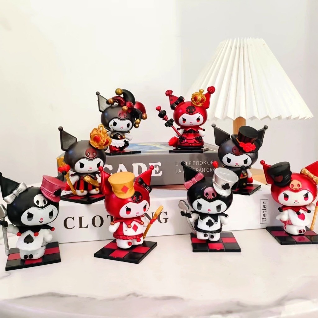 โมเดลกล่องจุ่ม โมเดล Kuromi Poker Kingdom Series [1 ชุด 8 ชิ้น] Blind Box Complete Set กล่องปริศนา สาวกคุโรมิ ต้องมี