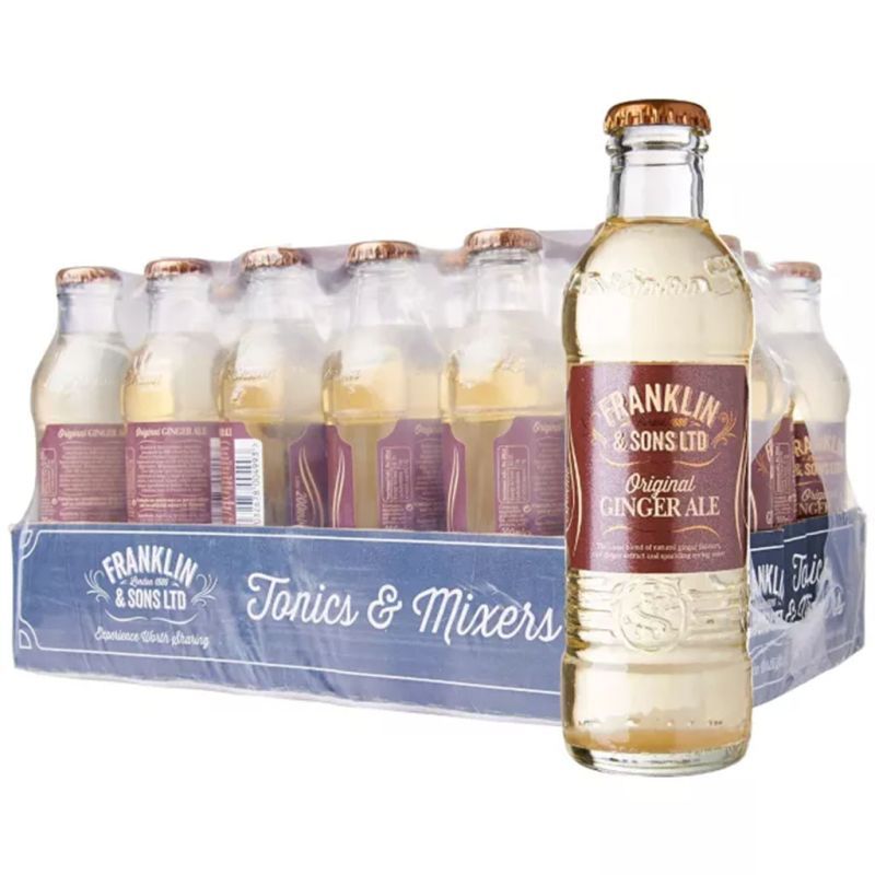 ส่งฟรี พร้อมส่ง Franklin & Sons Ginger Ale 200 ml 24 bottle แฟรงคลิน แอนด์ ซันส์ จินเจอร์เอล 200 มล. 24 ขวด