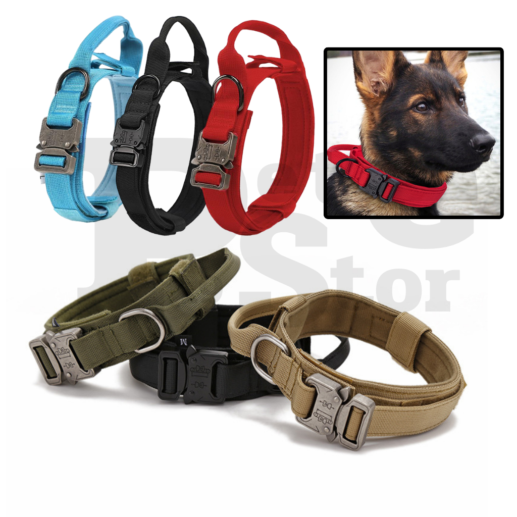 Pet store19 ปลอกคอหมา สุนัข หมาโต สำหรับหมาใหญ่ พร้อมที่จับ ปลอกคอเส้นหนา แข็งแรง