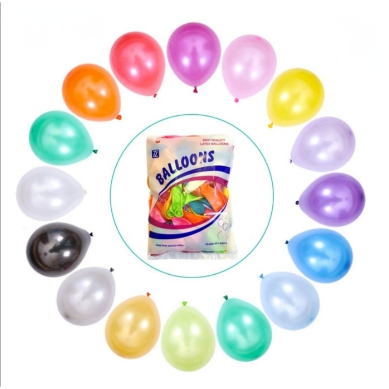 🎈 ลูกโป่งสีมุก ขนาด 5 นิ้ว