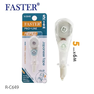 ไส้เทปลบคำผิด FASTER R-C649 (refill) ราคาแพ็ค 12 อัน