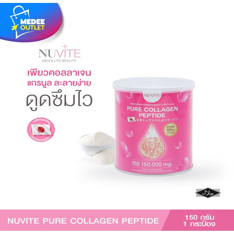 NUVITE PURE COLLAGEN 150,000 Mg  สารสกัดจากปลาทะเลแท้ๆ 100% Clearance โดย_Medeeoutlet