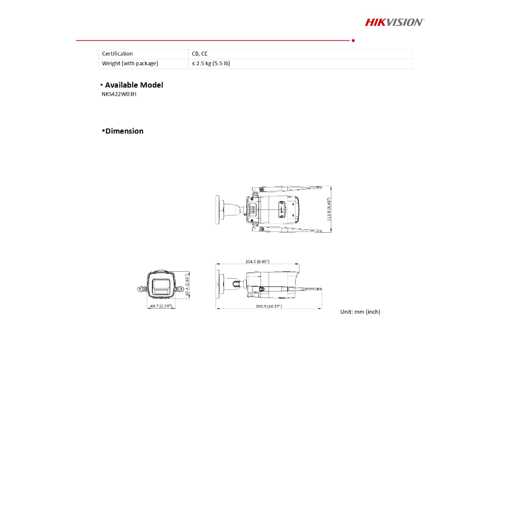 HIKVISION ชุดกล้องวงจรปิด WIFI KIT 4CH 2MP (กระบอก+โดม) พูดคุยโต้ตอบได้ ต่อจอไม่ได้ รุ่น NKS422W03H
