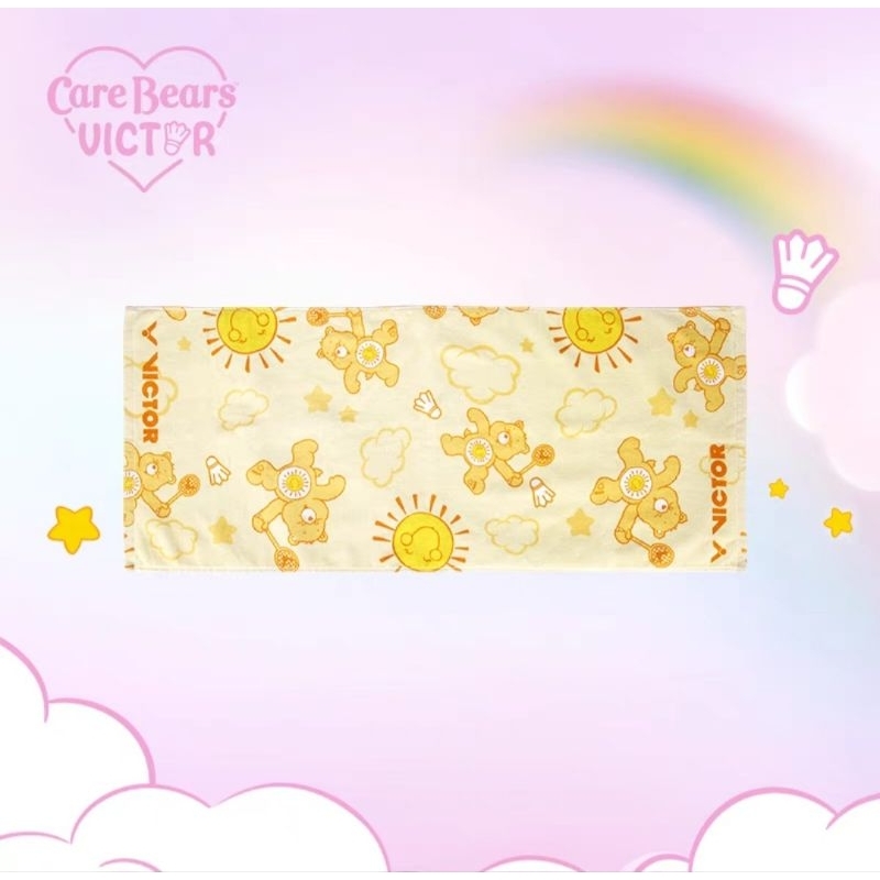 🛒(พร้อมส่ง) ผ้าขนหนู สำหรับเช็ดหน้า VICTOR x CARE BEARS 🐻 สินค้ารับประกันของแท้ 💯%