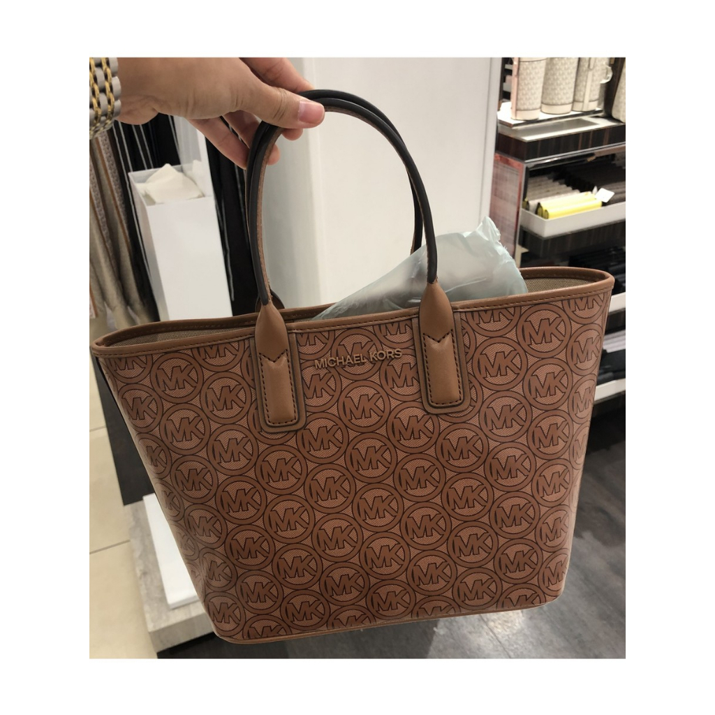 Michael Michael Kors JODIE SMALL LOGO JACQUARD TOTE BAG Style No. 35H1T2JT1C พร้อมส่งแท้💯%