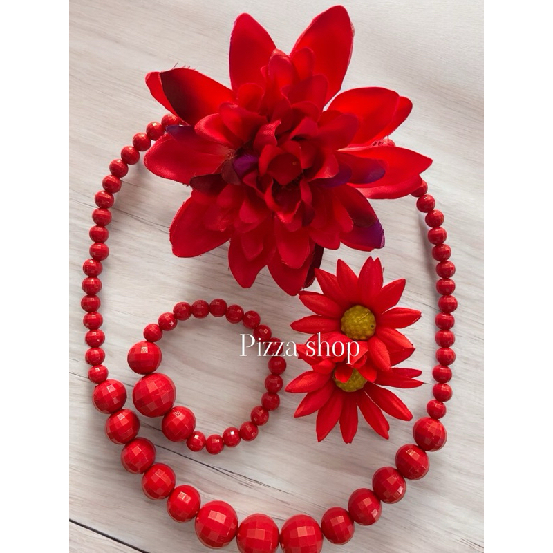 พร้อมส่งทันที เซ็ตทองกวาวดาเลีย ครบเซต4 ชิ้น สร้อยคอ กำไร ต่างหูหนีบ กิ้บติดผมดอกดาเลีย - รูปที่ 7