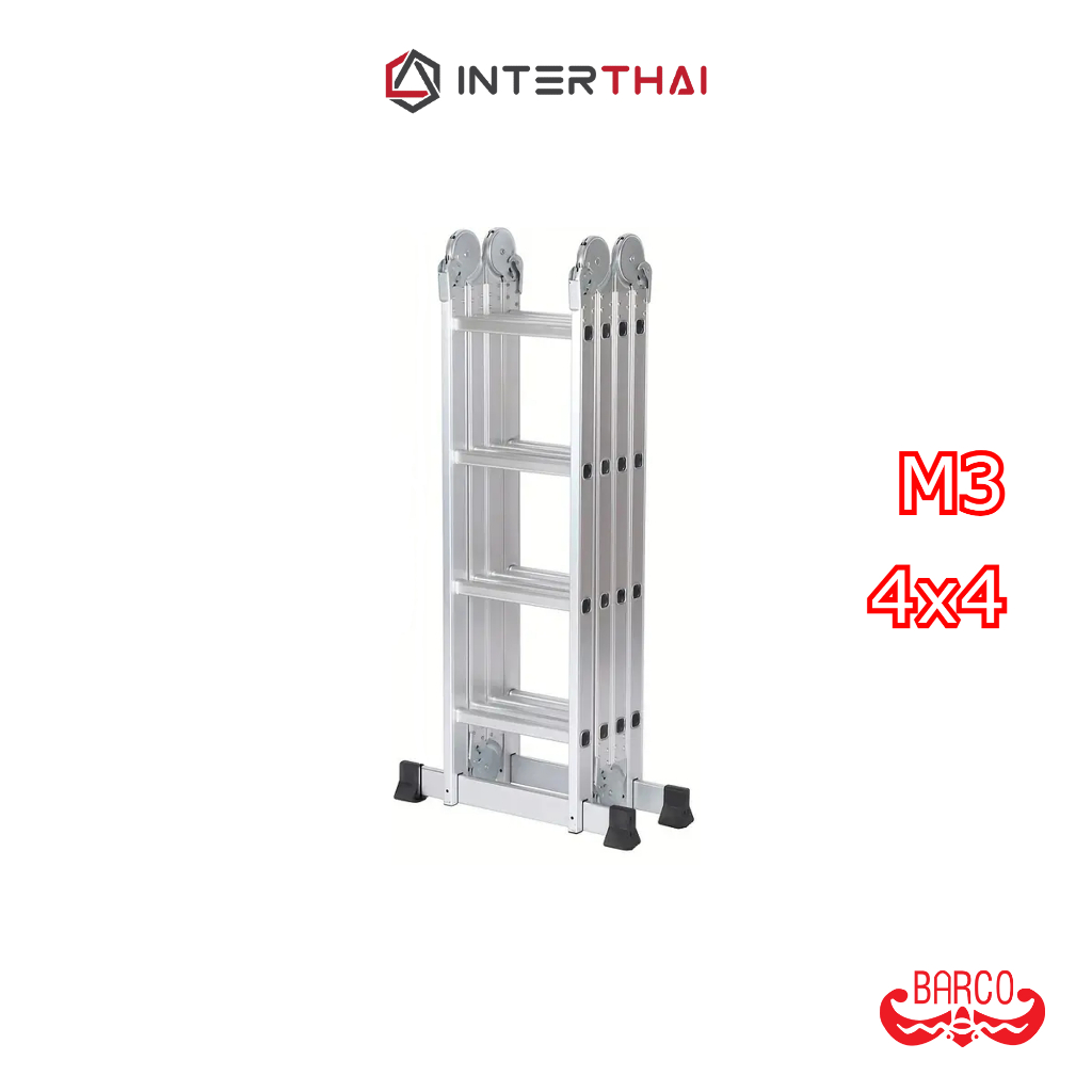 BARCO บันไดอเนกประสงค์อลูมิเนียม รุ่น M3 4x4 16 ขั้น 4.58 เมตร