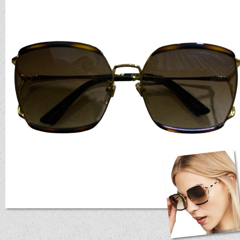 Gucciแว่นกันแดดของแท้รุ่น GG0593SK 002 59 17-135