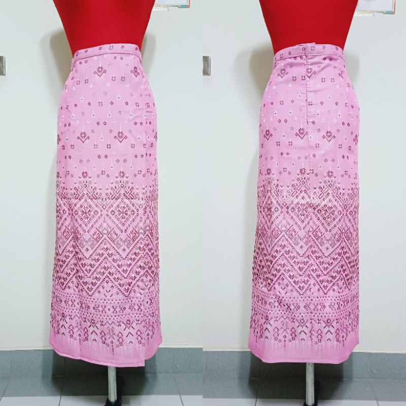 ห้องเสื้อ Sitra ผ้าถุงตัดสำเร็จ ผ้าฝ้ายทอลายไทย ลายแพรวา อัดกาว