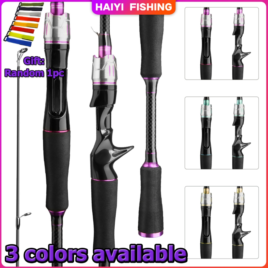 🐬HAIYI FISHING🐬คันเบ็ด 1.65M 1.8M 2.1M คันเบ็ดราคาถูกปั่น/หล่อคันเบ็ดตกปลา 2 ส่วนพร้อมที่จับ EVA สำหรับตกปลาเบสตกปลากลา