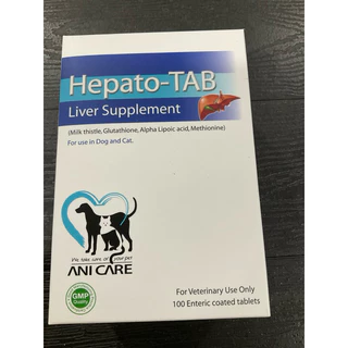 🔥 Sale!! (ยกกล่อง 100 เม็ด) Hepato-Tab วิตามินบำรุงตับ เสริมการทำงานของตับสุนัขและแมว