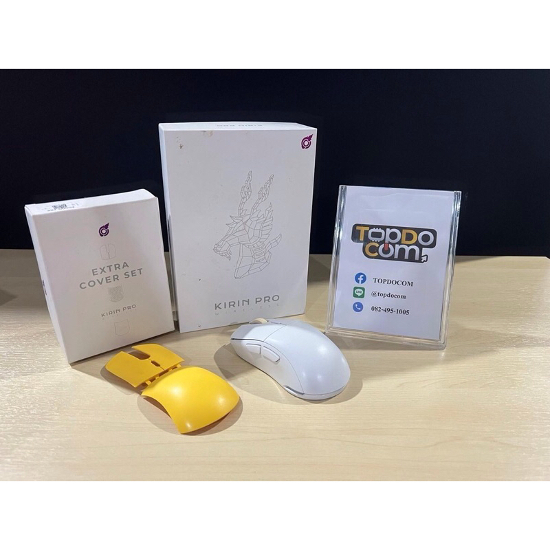 เมาส์ Loga Kirin PRO Wireless Gaming Mouse White มือสอง