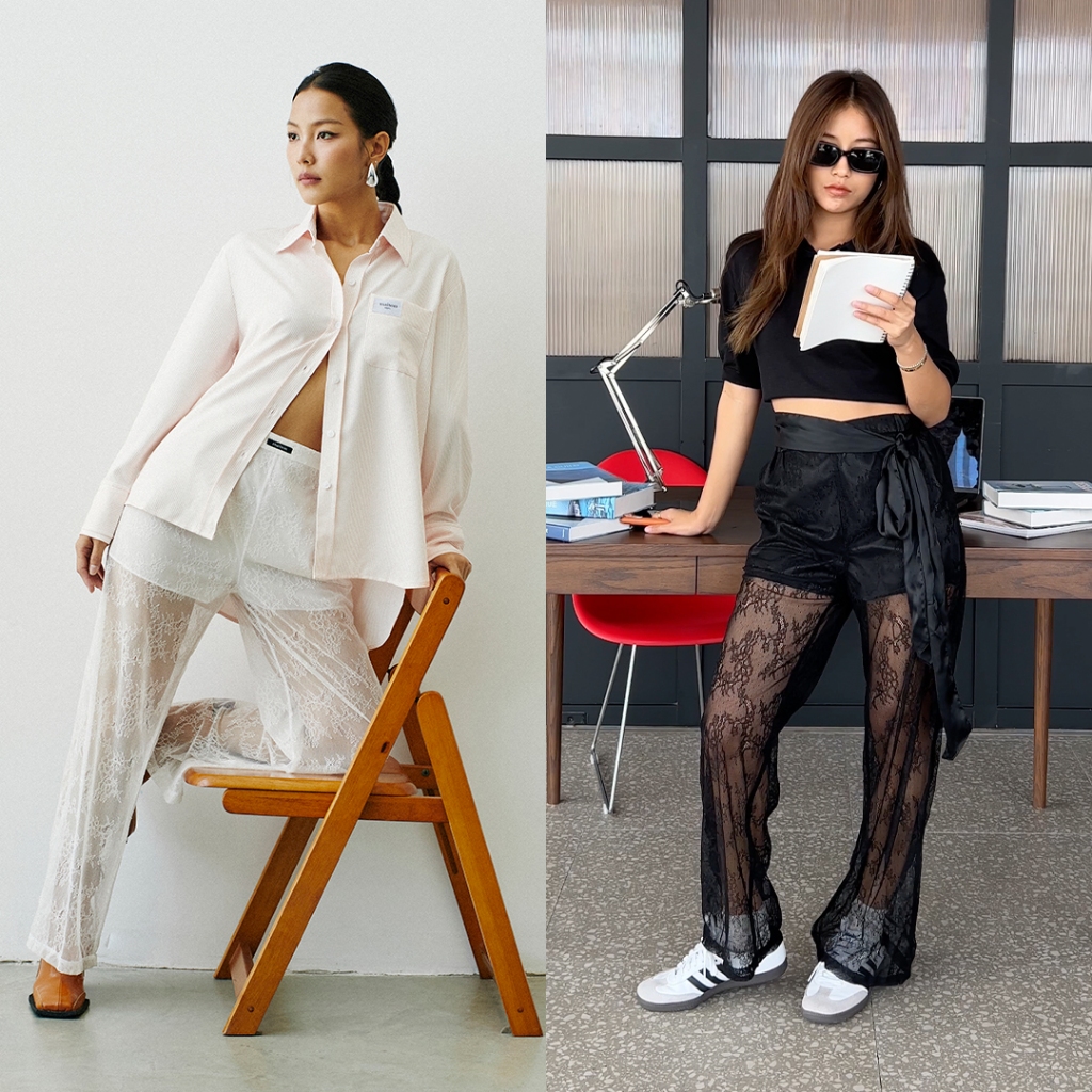 maison KEEPS | Jane Lace Pants | กางเกงขายาวลูกไม้