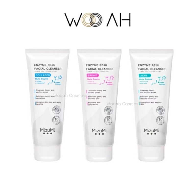 Mizumi Enzyme Reju Facial Cleanser 100ml Bright/Acne/Collagen มิซึมิ วิปโฟม โฟมล้างหน้า