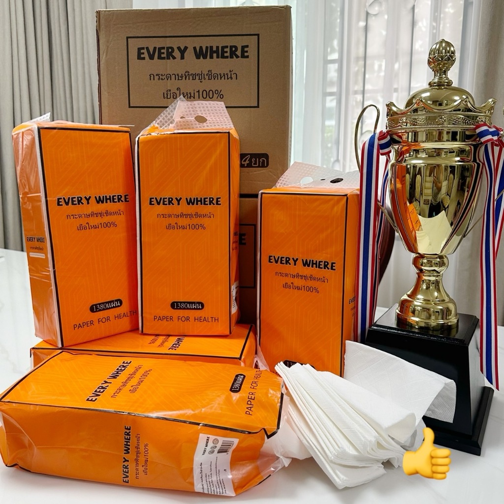 [ 1 ลัง4 ห่อ ] ทิชชู่ ทิชชู่แบบดึงแขวนได้ ดีลักซ์ คอมฟอร์ท กระดาษทิชชู่ หนา 4 ชั้น 1380 แผ่น