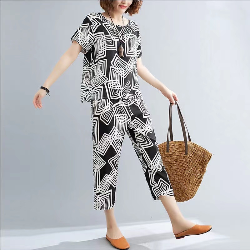 A sheep_shop ชุดเซต2ชิ้น เสื้อผ้าแฟชั่นกีฬาลำลองสำหรับผู้หญิง มีสามสี เนื้อผ้าดีระบายอากาศใส่สบาย รุ่นใหม่ - รูปที่ 5