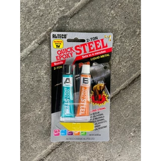[ของแท้ ‼️] ALTECO กาวปะเหล็กแห้งเร็ว สารพัดประโยชน์ หลอดคู่ 2 ตัน ALTECO สูตรแห้งเร็ว4นาที ใช้งานซ่อมที่ต้องการความเร็ว