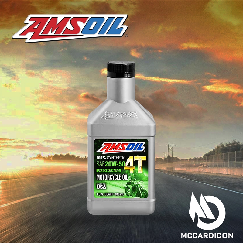 น้ำมันเครื่อง แอมซอย (Amsoil) SAE 20W-50 100% Synthetic ขนาด 946 mL