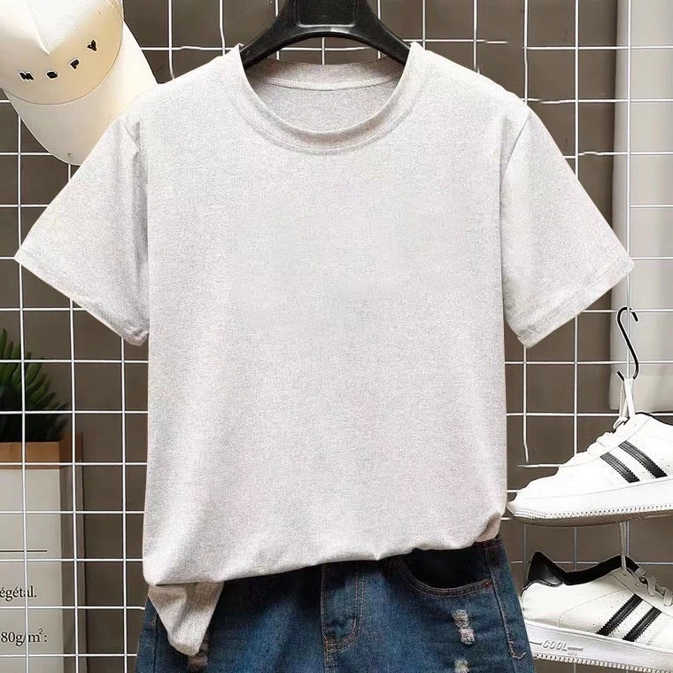 Meimeishopเสื้อยืด เนื้อผ้านุ่ม เสื้อยืดไม่มีลายสุดฮิตฯ CE001