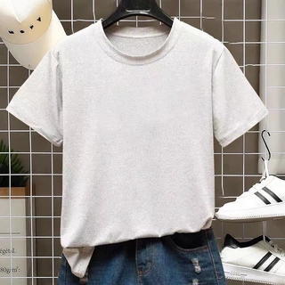 Meimeishopเสื้อยืด เนื้อผ้านุ่ม เสื้อยืดไม่มีลายสุดฮิตฯ CE001