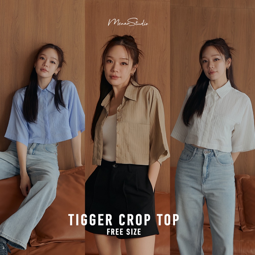 [ Tigger crop top ] เสื้อครอปกำลังดี เนื้อผ้าเบาสบายมากๆค่ะ