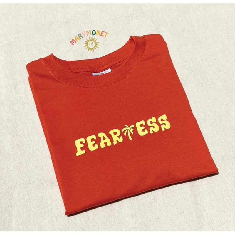 เสื้อยืด fearless LAST PIECE สีส้มแดง