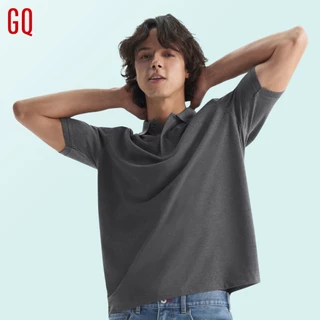 GQ Minimal Polo™ เสื้อโปโลยับยั้งกลิ่นเหงื่อ สีเทาเข้ม (มินิมอลโปโล)