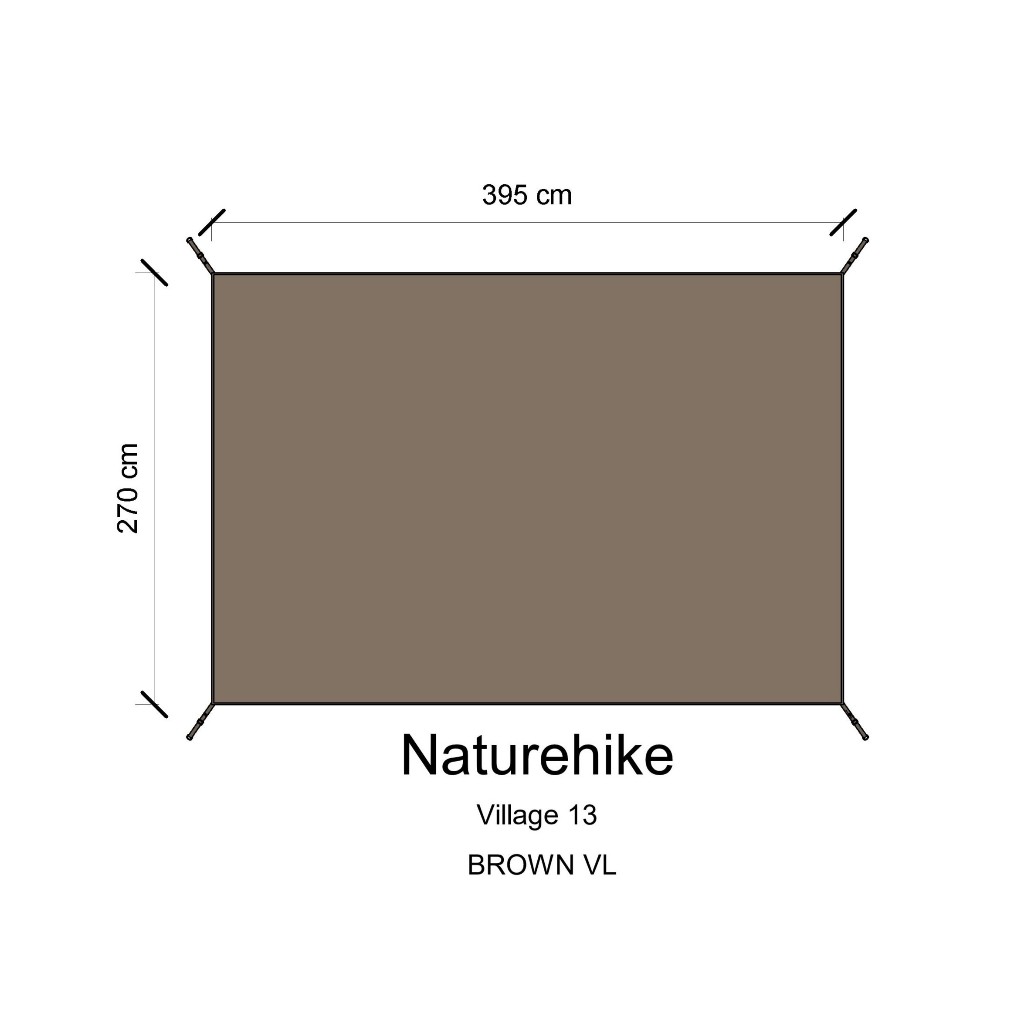 กราวชีท ผ้าปูรองเต็นท์ Naturehike Village13 กราวชีท ตรงรุ่น