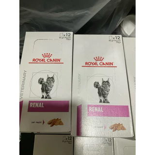 Royal Canin Renal Feline Pouch Loaf 85 g 12 Pouches อาหารแมวเปียกโรคไตโลฟ 85 กรัม 12 ซอง