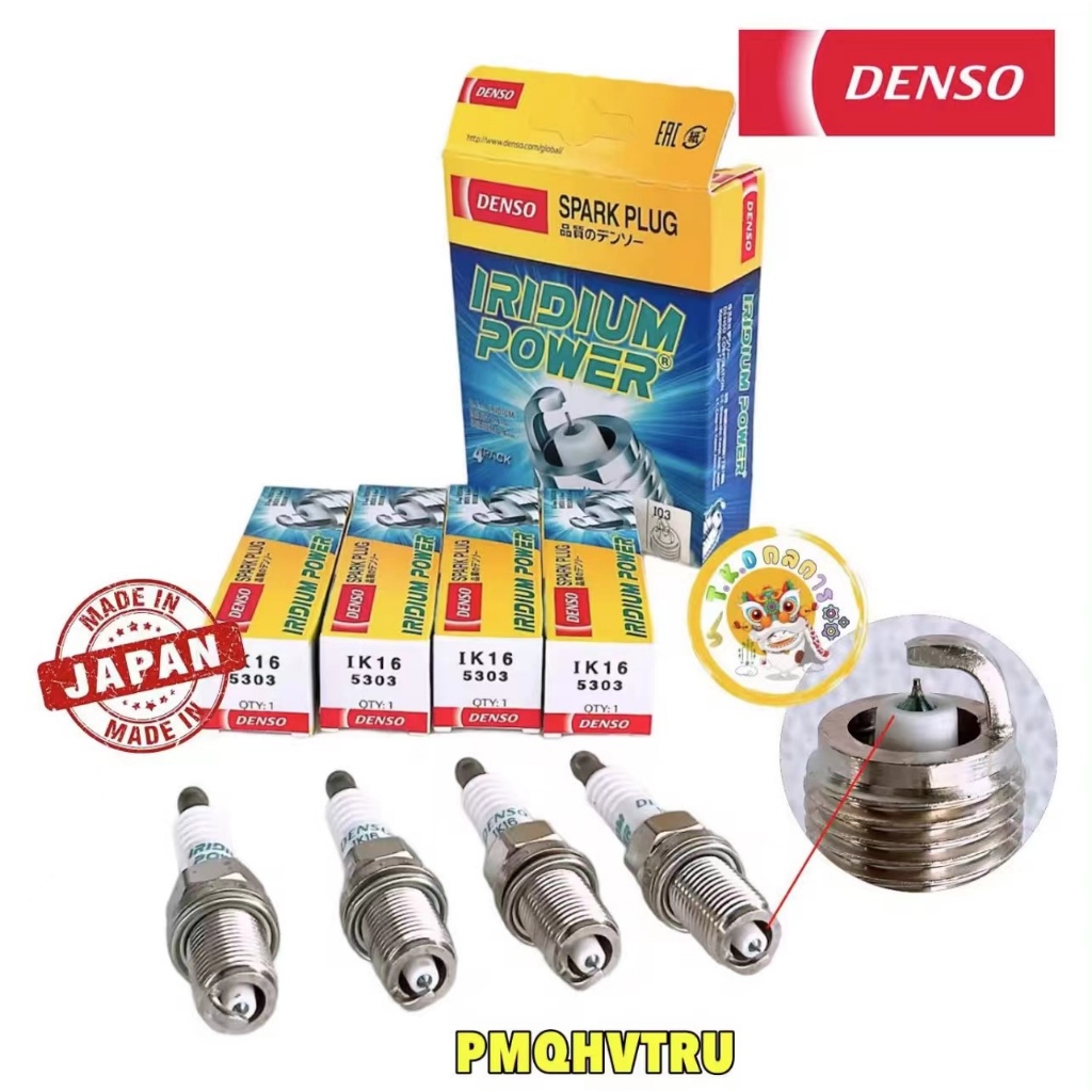หัวเทียน 4หัว DENSO IRDIUM POWER IK16 รหัส 5303 MADE IN JAPAN หัวเทียนอิริเดียมญี่ปุ่น
