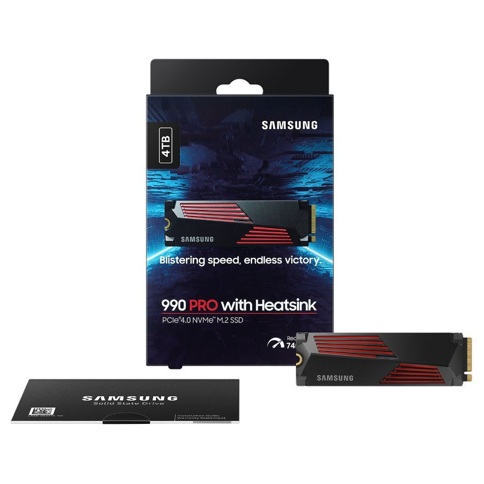 SAMSUNG 990 PRO WITH HEATSINK  M.2 4TB : MZ-V9P4T0CW SSD