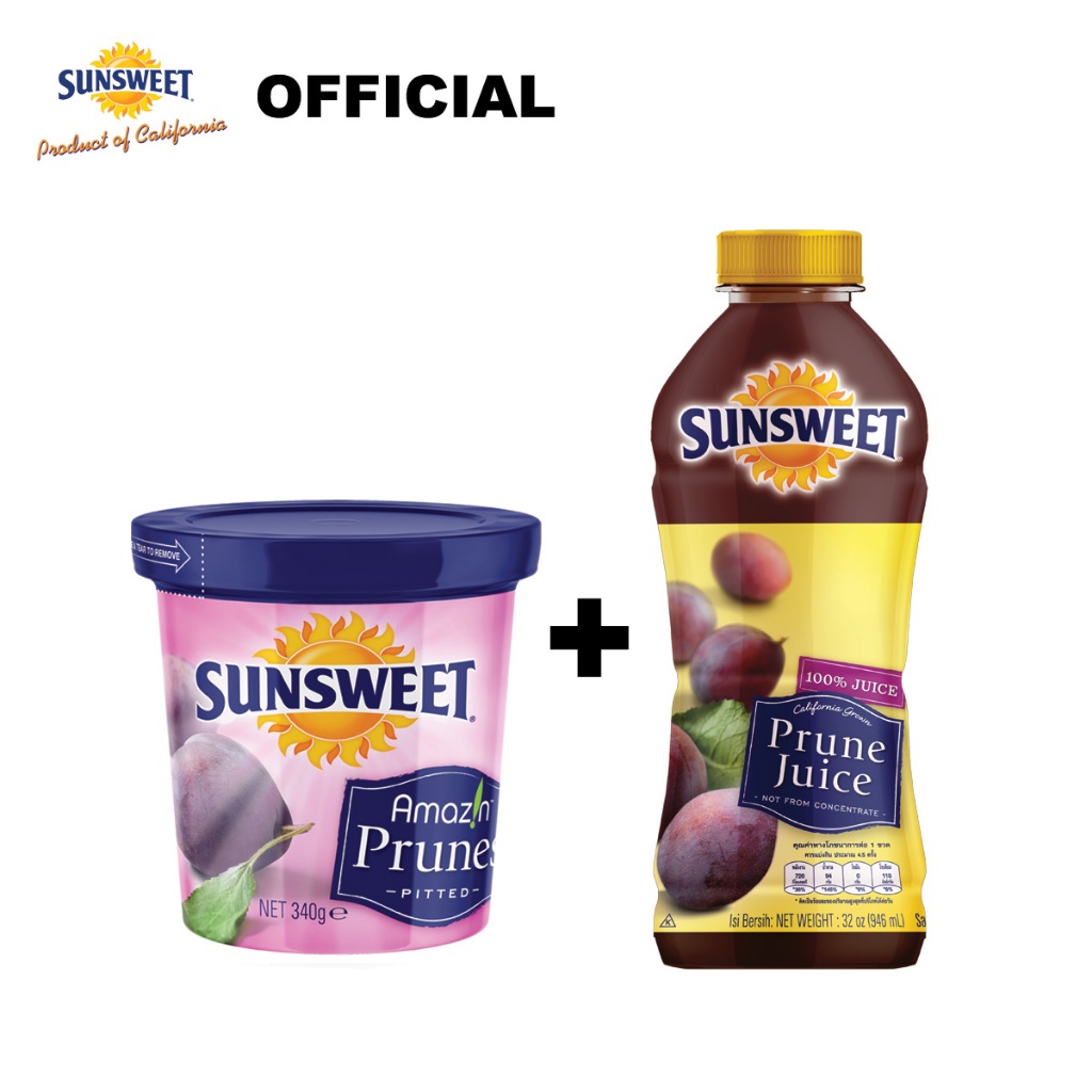 [เซ็ทจับคู่ความอร่อย] น้ำลูกพรุน 946 มิลลิลิตร และลูกพรุนไม่มีเมล็ด 340 กรัม ซันสวีท (Sunsweet)