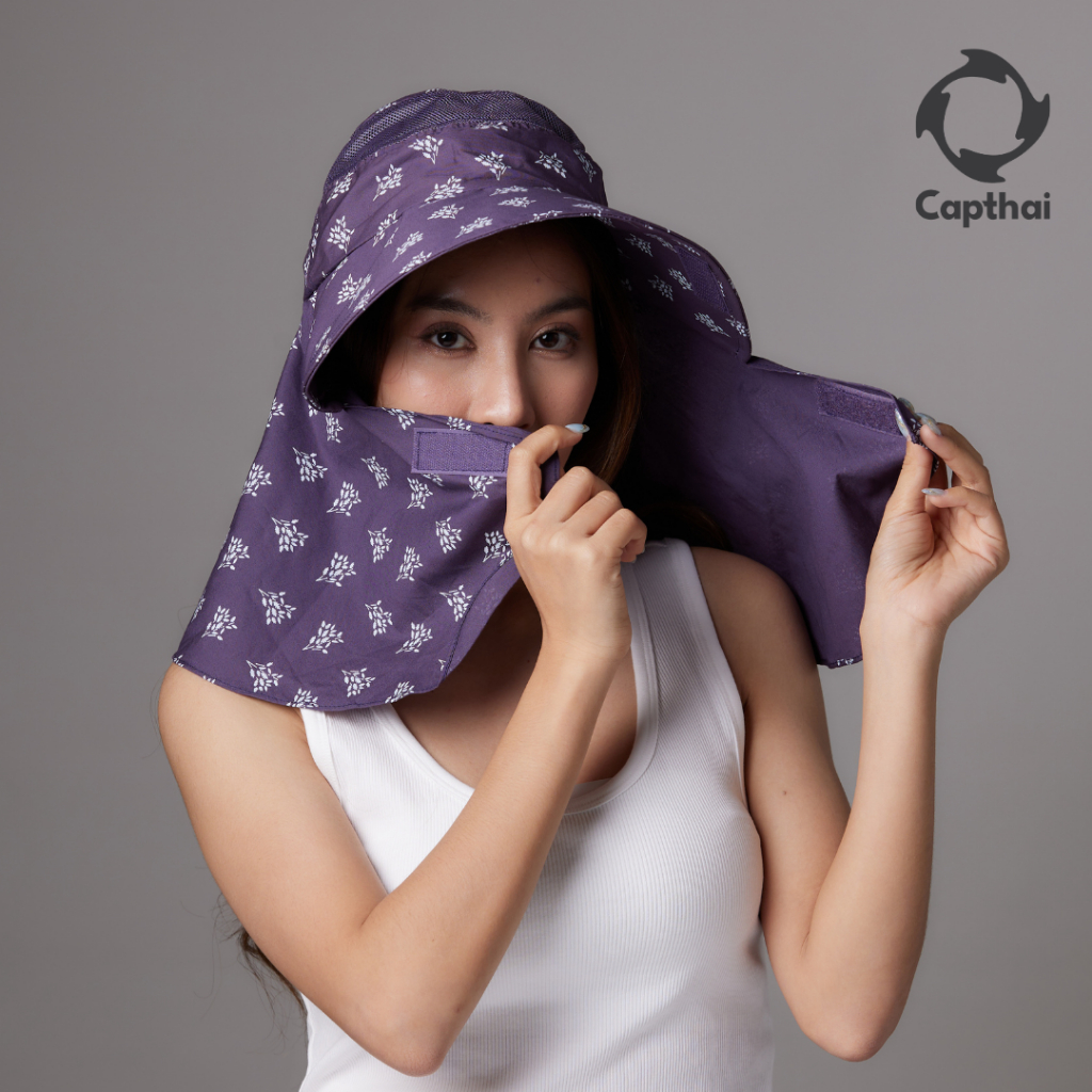 หมวกกัน UV สไตล์ญี่ปุ่น ลายรวงข้าว