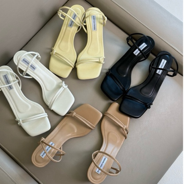 NEW - Brownie ส้น2 นิ้ว (ส้นหนาและสั้น) มี 4 สี มีวิดีโอดูสีเพิ่มเติมชัดๆได้ค่า