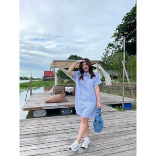 wwv✿ | STRIPED POLO DRESS🫧 เดรสโปโล ลายทาง ซับในทั้งตัว