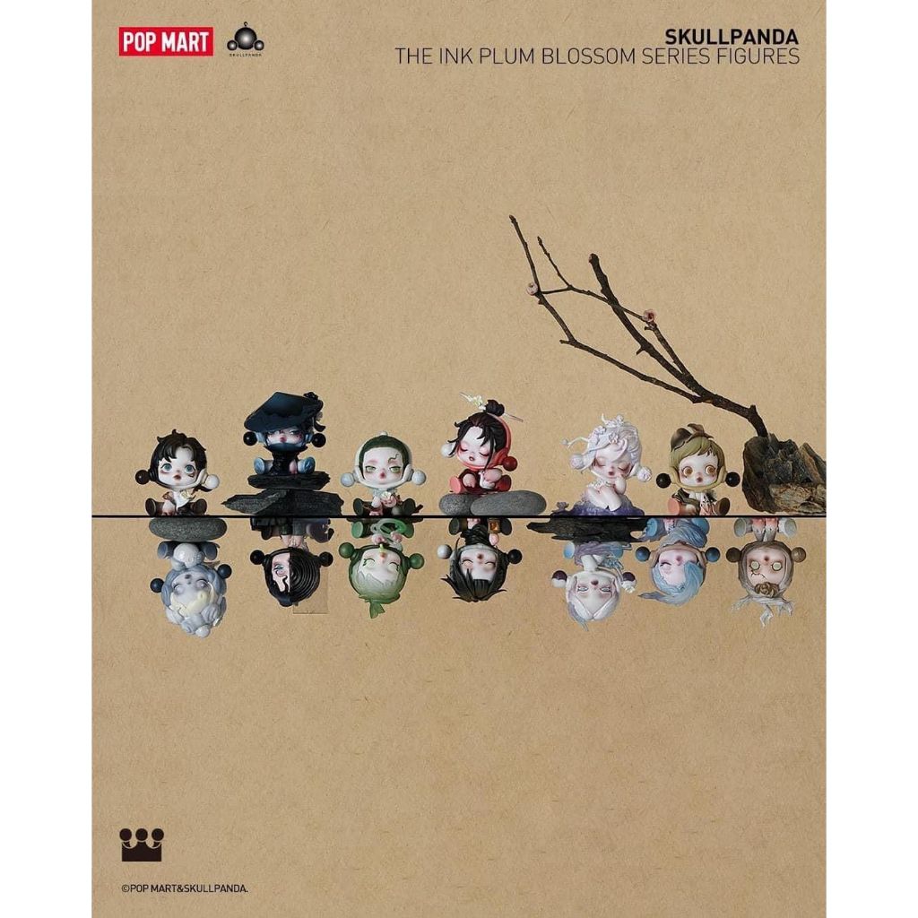 พร้อมส่งในไทย SKULLPANDA The Ink Plum Blossom Series Figures กล่องสุ่ม ลุ้น Secret / เช็คการ์ด