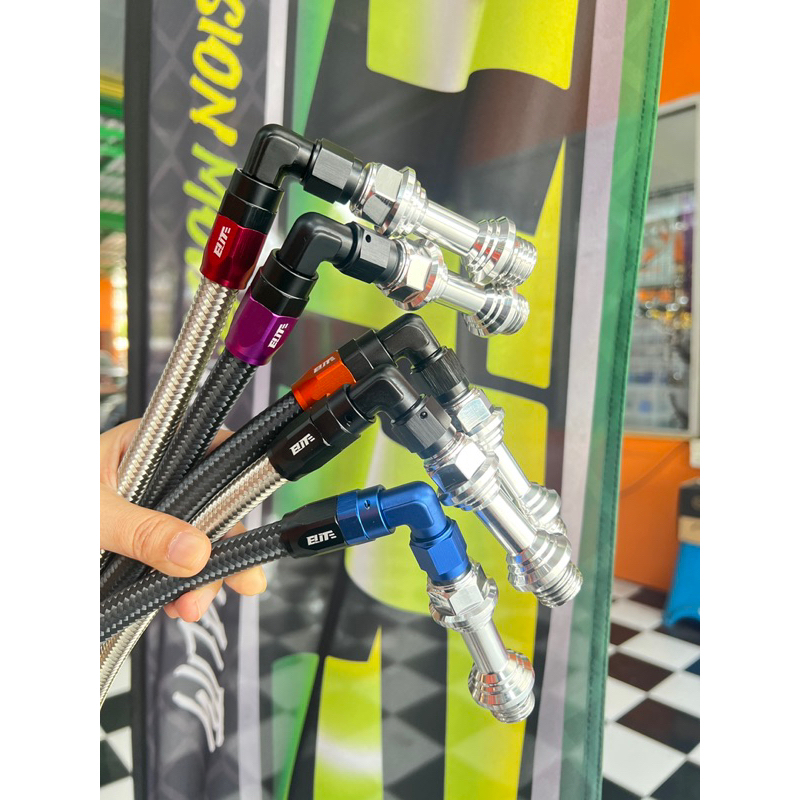 Elite สายระบายไอน้ำมันเครื่อง+ฐานอลูยาว(ตัน) pcx N-max คลิก แกรนฟีลาโน่ นูโว มีโอ