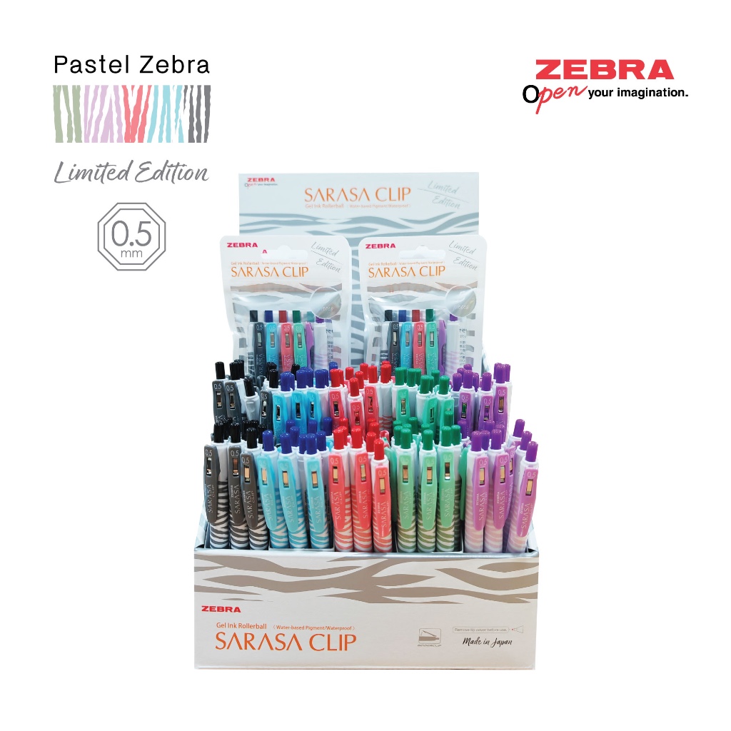 ZEBRA SARASA Pastel Zebra ปากกาหมึกเจล 0.5 สีพาสเทล ม้าลาย