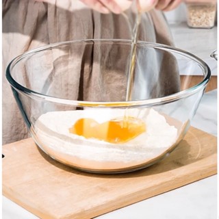 ชามสลัสแก้วใส ชามสลัดแก้วทรงกลม ชามสลัด ชามผสมอาหาร ขนาด 2.0…