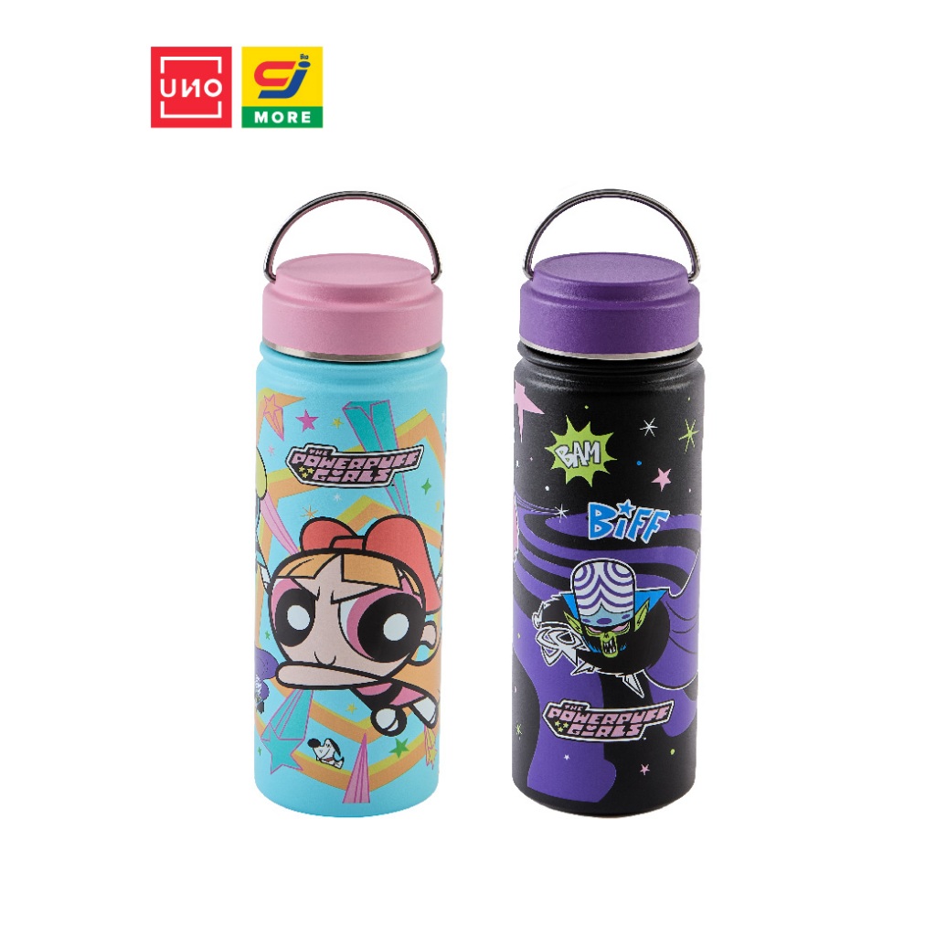 UNO กระบอกน้ำเก็บความเย็น Powerpuff Girls ขนาด 530 ML รุ่น 299 ลิขสิทธิ์แท้