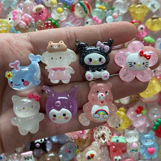 เรซิ่นแบบใส 100 ตัว คละลาย🔥 ตัวติด3D เรซิ่น3D สติกเกอร์3D เรซิ่นตกแต่งเคสมือถือ ตัวติดขวดน้ำ