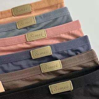 Simei กางเกงในผู้หญิง เอวกลาง ผ้าลื่นๆเย็นสบาย ไม่อับชื้น(M-3XL)