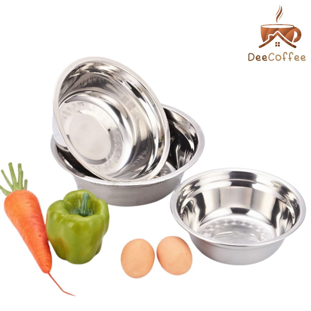 ชามสแตนเลส ที่ใส่อาหาร ถ้วย ใส่ซุป Stainless Steel Bowl Dee Coffee