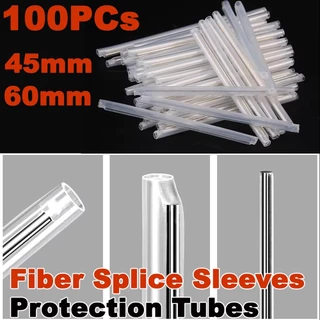 100PCs/Lot 45m 60mm Fiber Optic Fusion Protection Splice Sleeves Heat Shrink Tube Optic Hot Melt Tube For Drop Cable.