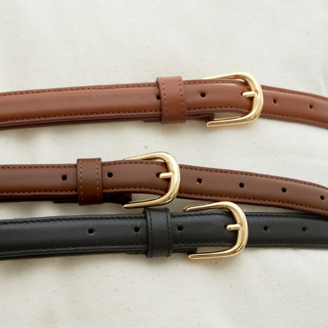 Classic Leather BELT เข็มขัดหนังแท้ 100cm , 110 cm  Nappa Genuine leather, Buckle belt