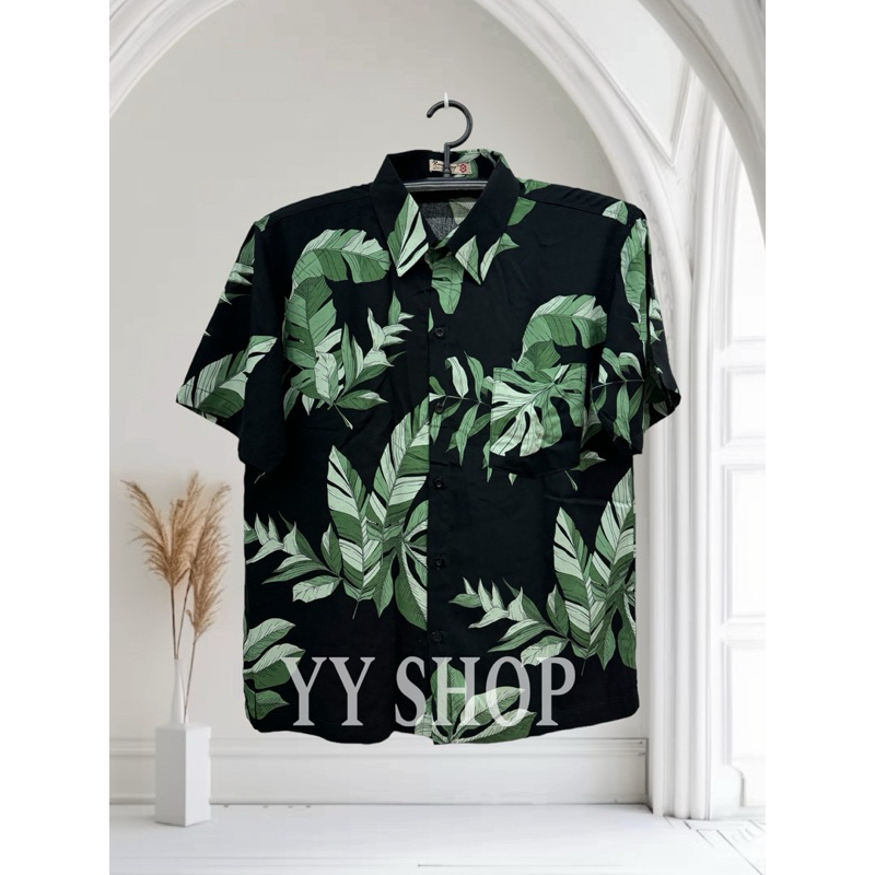 เสื้อฮาวายเรย่อน ลายใบไม้02