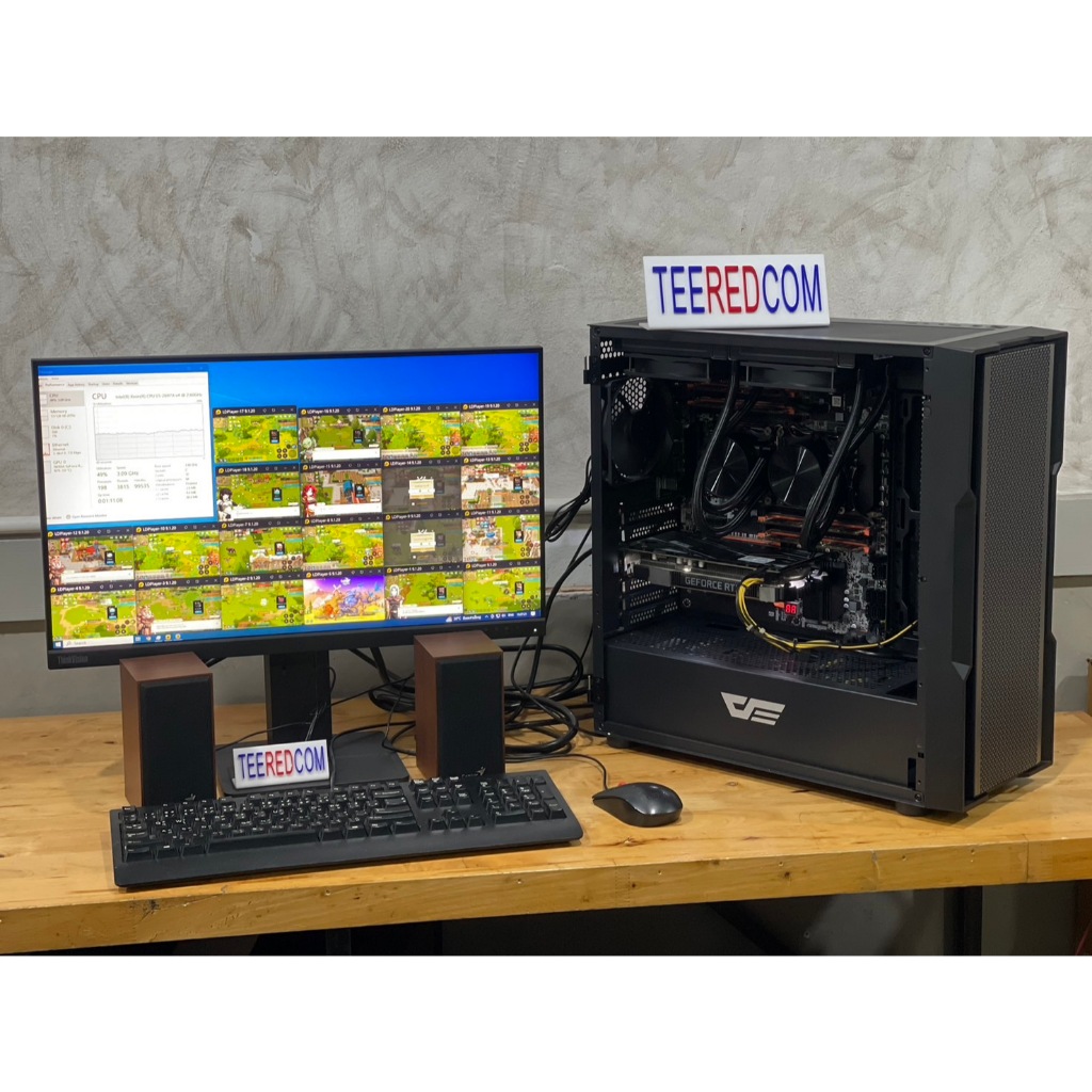 คอมประกอบครบชุด 64เทรด V4 ตัดต่อ ปล่อยบอท เล่นเกมส์ 2 CPU intel xeon E5 2697A V4 X2 32C/64T/Ram ecc3