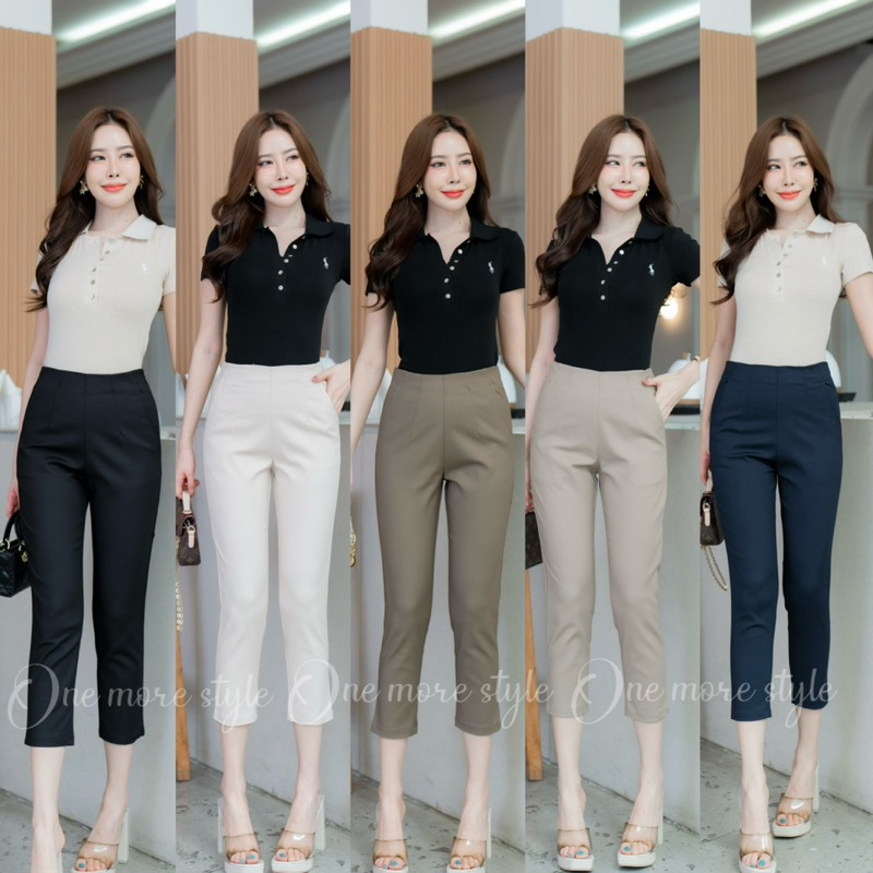 𝙉𝙚𝙬 𝙘𝙤𝙡𝙡𝙚𝙘𝙩𝙞𝙤𝙣 กางเกงทำงานขา8ส่วนรุ่นเบสิคพร้อมส่ง